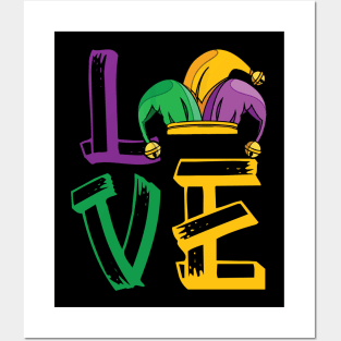 Mardi gras love Posters and Art